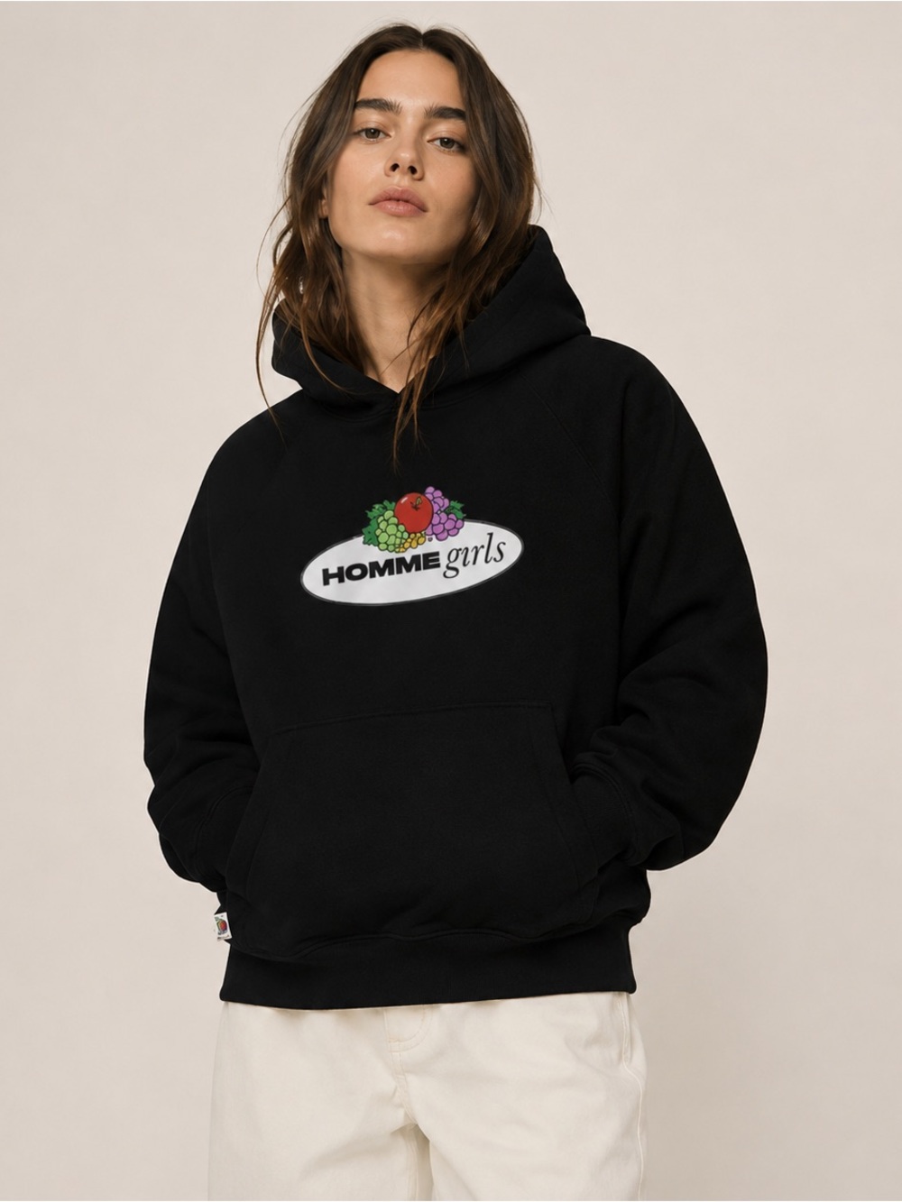 NWT HommeGirls x Fruit Of The Loom Hoodie Black